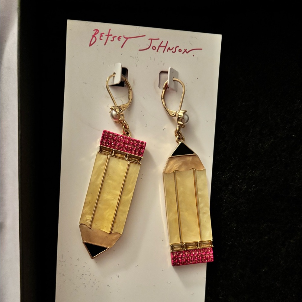 Betsey Johnson pencil earrings